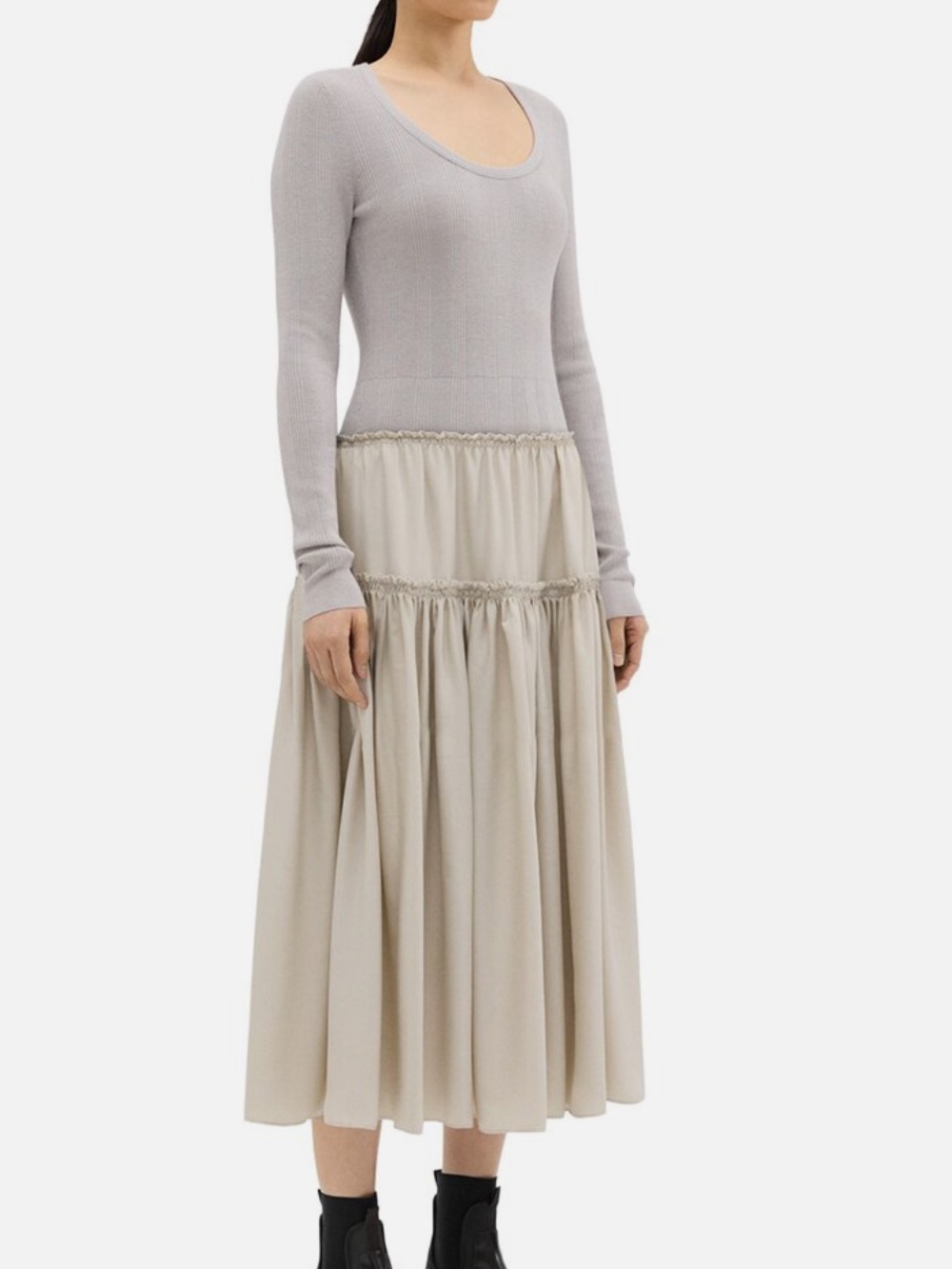 Theory  Project wool blend Long-Sleeve Dress